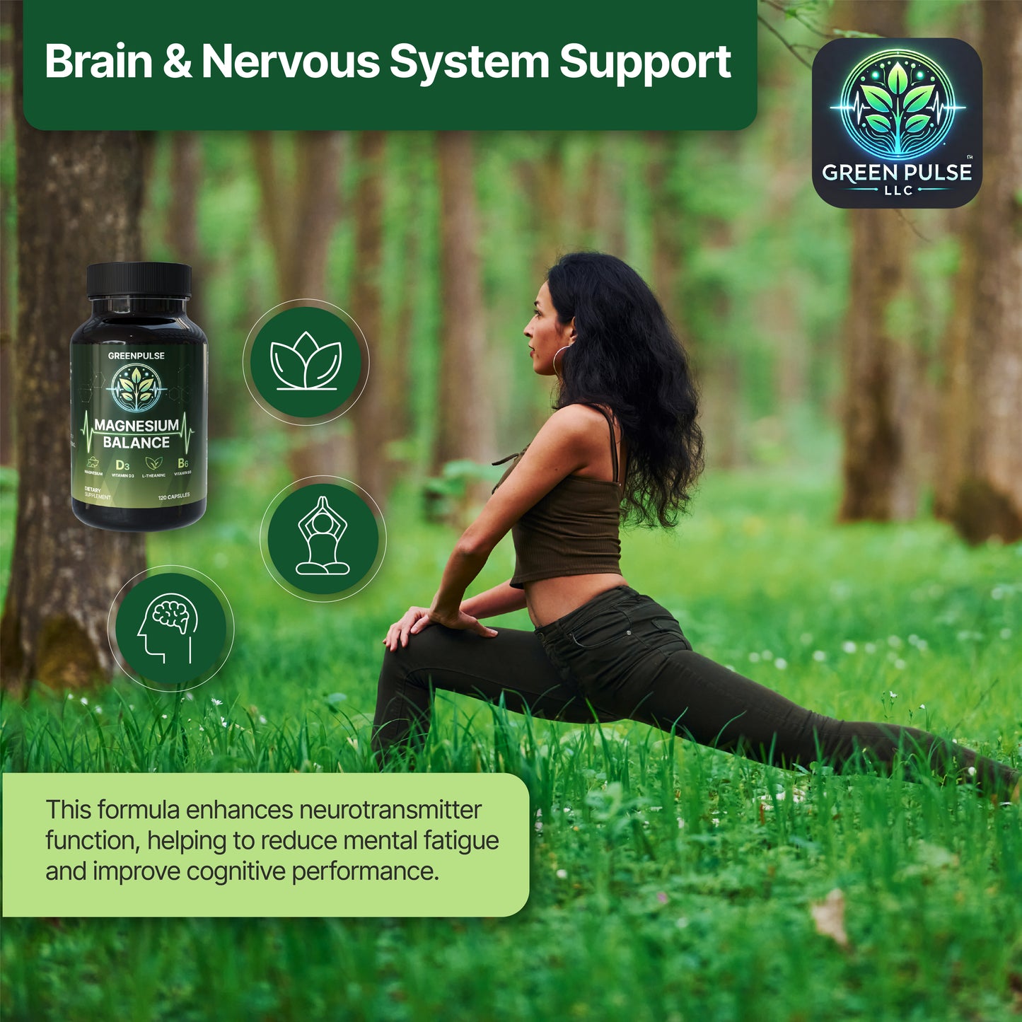 Magnesium Balance – Magnesium with L-Theanine, B6 & D3 for Relaxation, Resilience & Calm Energy - 120 capsules