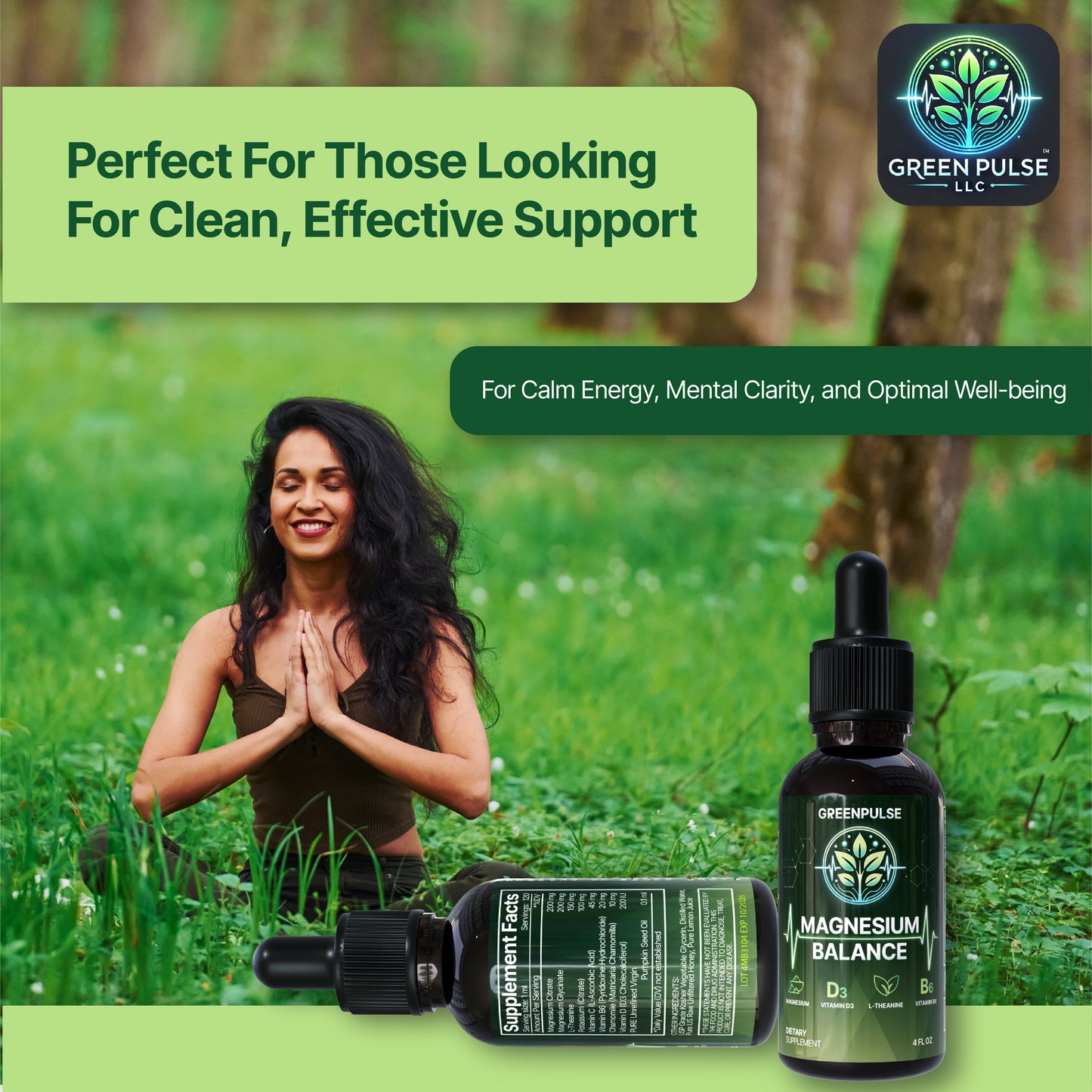 Magnesium Balance – Magnesium with L-Theanine, B6 & D3 for Relaxation, Resilience & Calm Energy - 4 fl oz