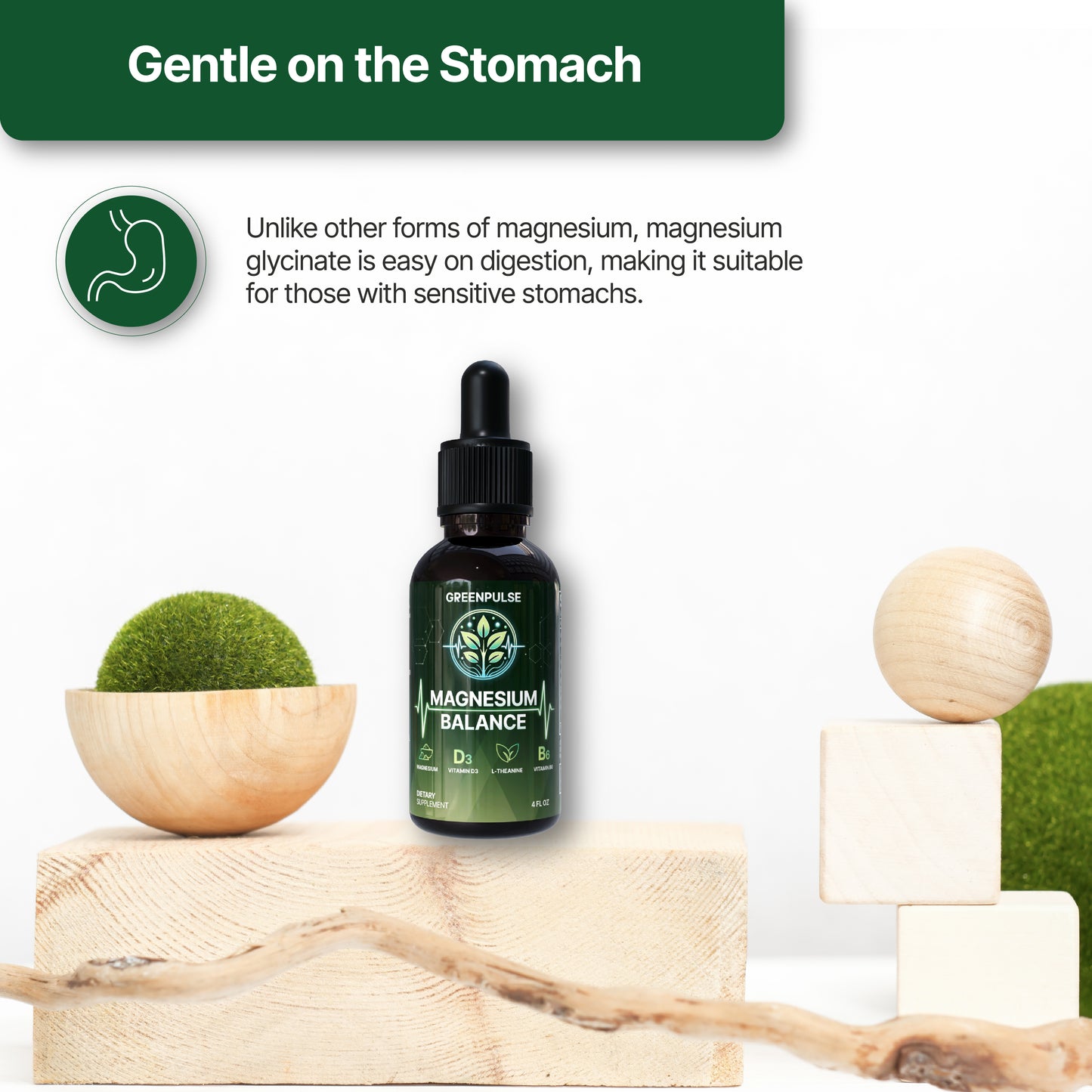 Magnesium Balance – Magnesium with L-Theanine, B6 & D3 for Relaxation, Resilience & Calm Energy - 4 fl oz