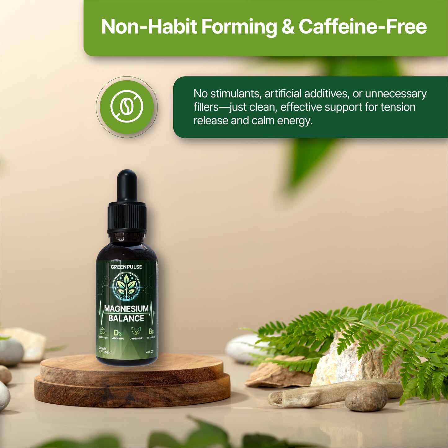 Magnesium Balance – Magnesium with L-Theanine, B6 & D3 for Relaxation, Resilience & Calm Energy - 4 fl oz