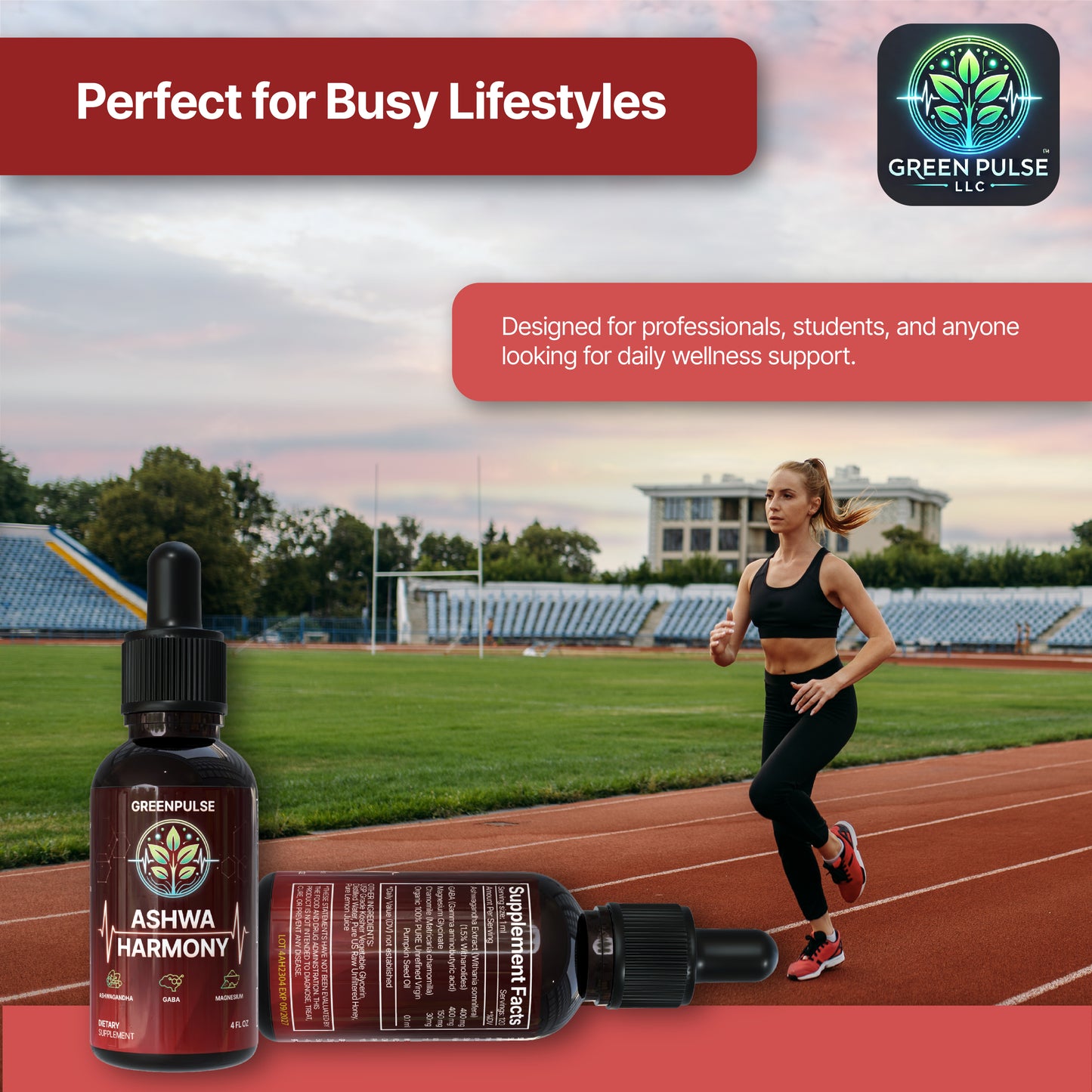 Ashwa Harmony – Adaptogenic Blend with Ashwaghanda, GABA, Magnesiuym Glycinate for Relaxation, Resilience & Calm - 4 fl oz